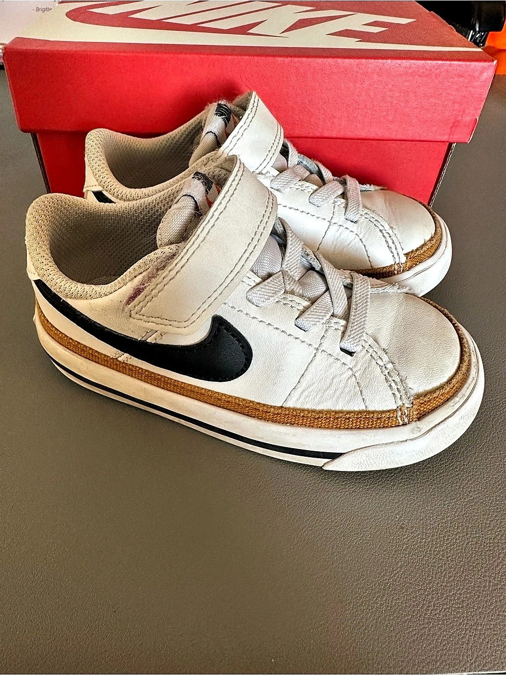 Nike Court Borough Low Toddler Sneakers White & Black US 7C